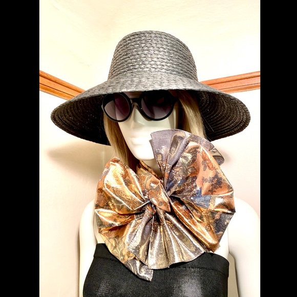 NORDSTROM - Vintage Italian Metallic Tonal Scarf - Picture 16 of 17
